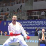 日本でもセミナー経験のあるイランのアミルは、男子組手-67kgで初戦敗退