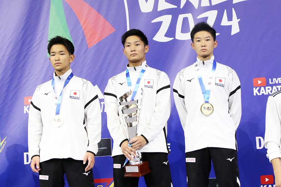 世界ジュニア2024_ジュニア男子団体形：田井滉泰選手、古瀬葉琉選手、奥村宗司選手