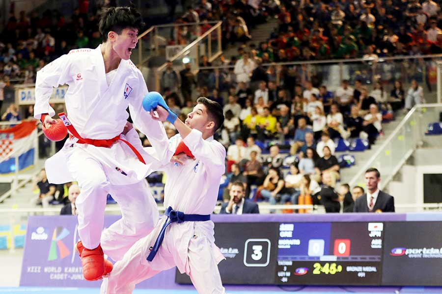 世界ジュニア2024_U21男子組手-84kg：阿部遥佑選手